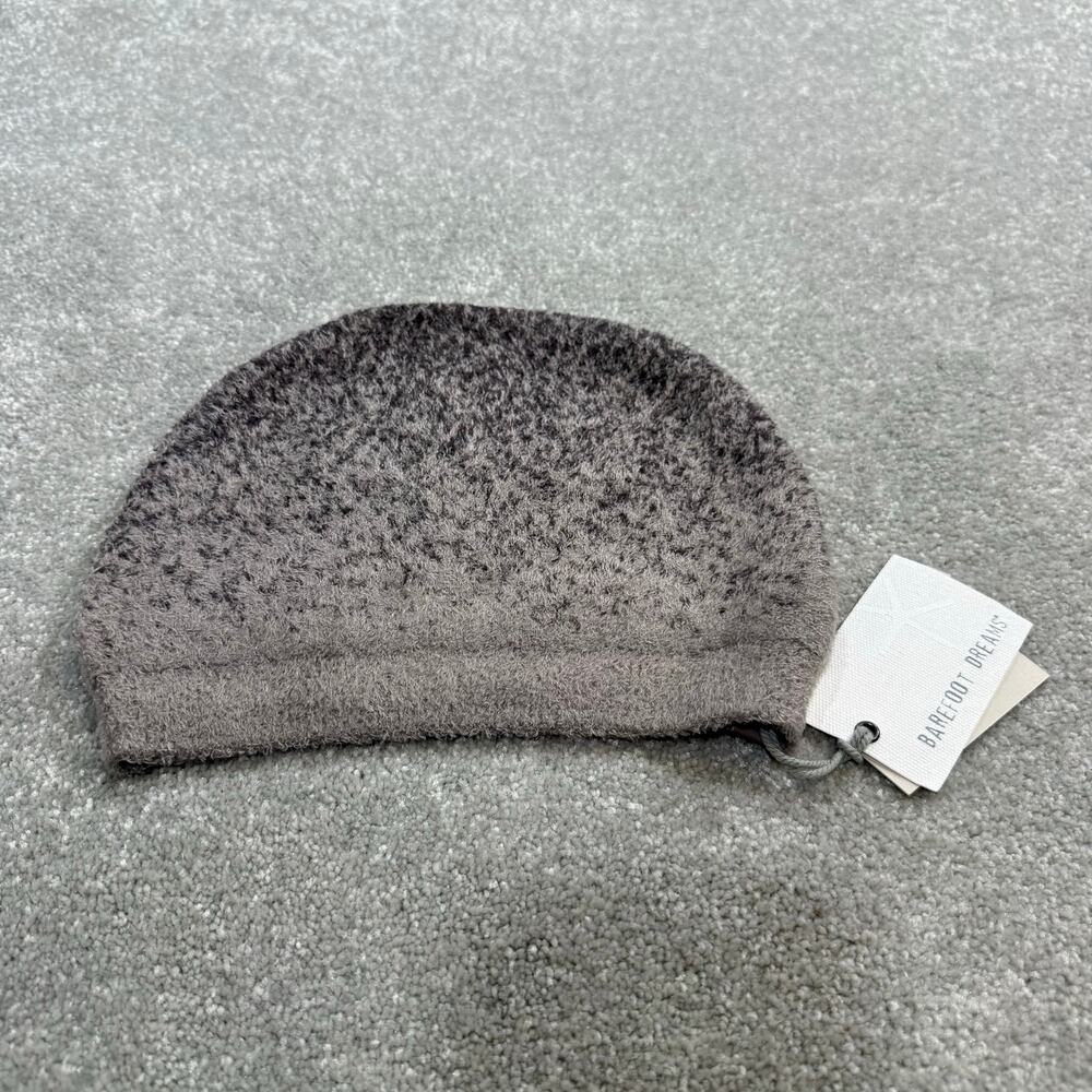 Barefoot Dreams NWT Cozy Chic Lite‎ Confetti Beanie Hat Storm Gray Dark Brown